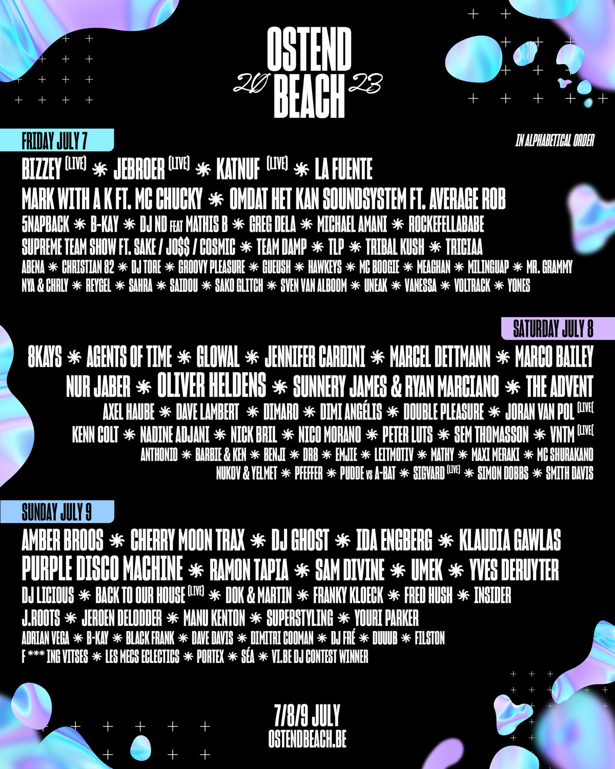 Full Line Up News Ostend Beach Festival 12/13/14 July 2024